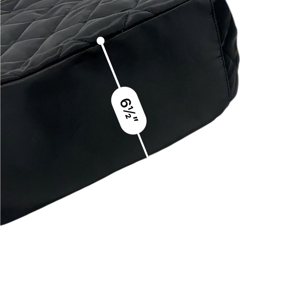 Sincerely Jules Large Black Puffy Quilted Nylon Travel Tote / Carry-On - Picture 6 of 11